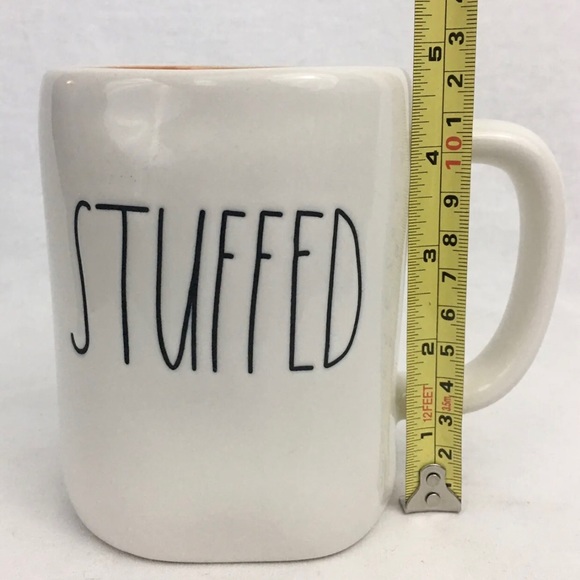 Rae Dunn Orange Interior Thanksgiving Holiday Mug “Stuffed” Dimpled Large Cup - Picture 11 of 13